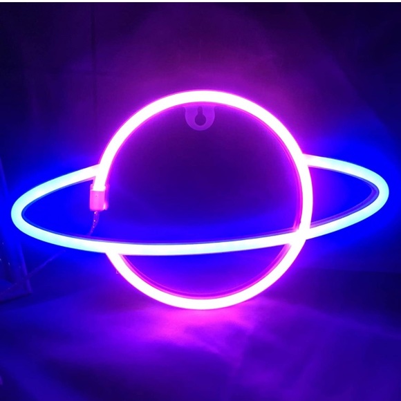 Galaxy Planet Neon Pink Universe/Galaxy/Outer Space Room/Dorm Science Cute Decor - Picture 5 of 6